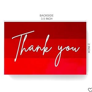 🔴25 Premium Thank you cards - Red
